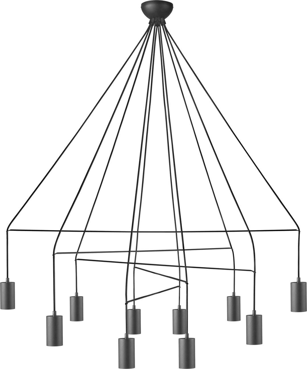 Lampa wisząca żyrandol Nowodvorski IMBRIA czarna, stal 9680