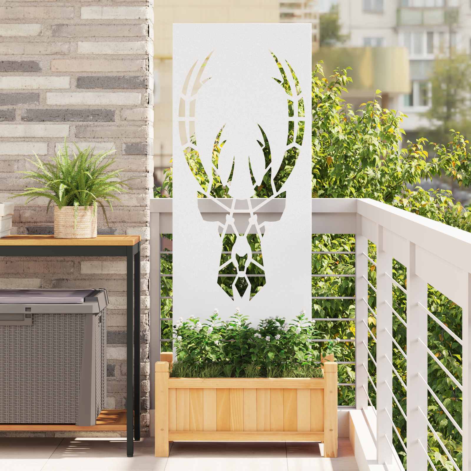 Ekran zapewniający prywatność w ogrodzie Biały 50 x 140 cm vidaXL