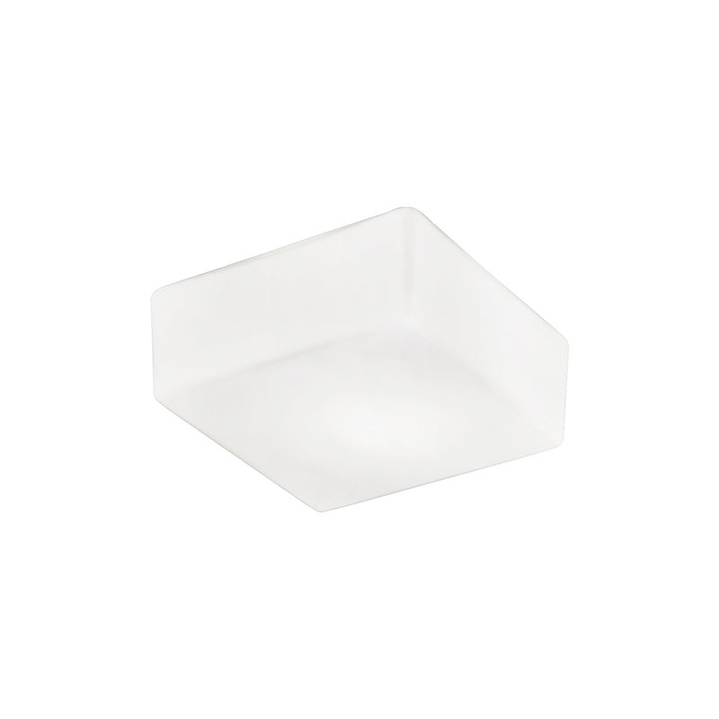 Lampa sufitowa Binnie Square, szkło satynowe, LED 10W, 2700K, IP20, 20 cm - Rossini Group - Lampa do wnętrz z białego szkła