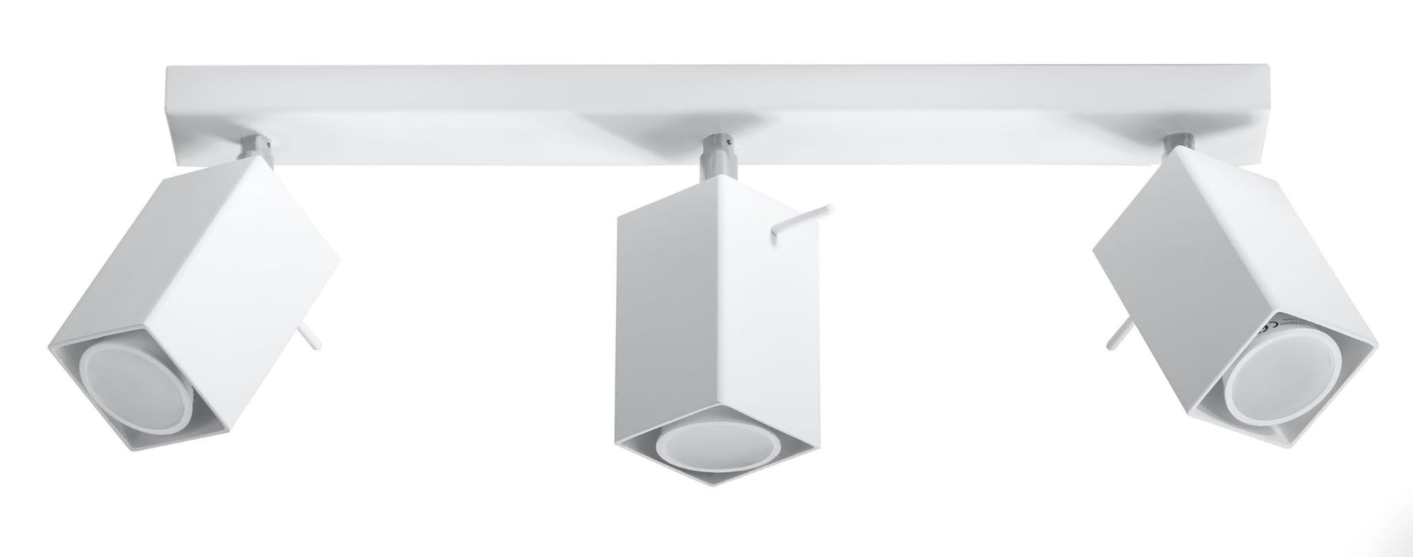 Plafonnier Acier Blanc GU10 3 Merida