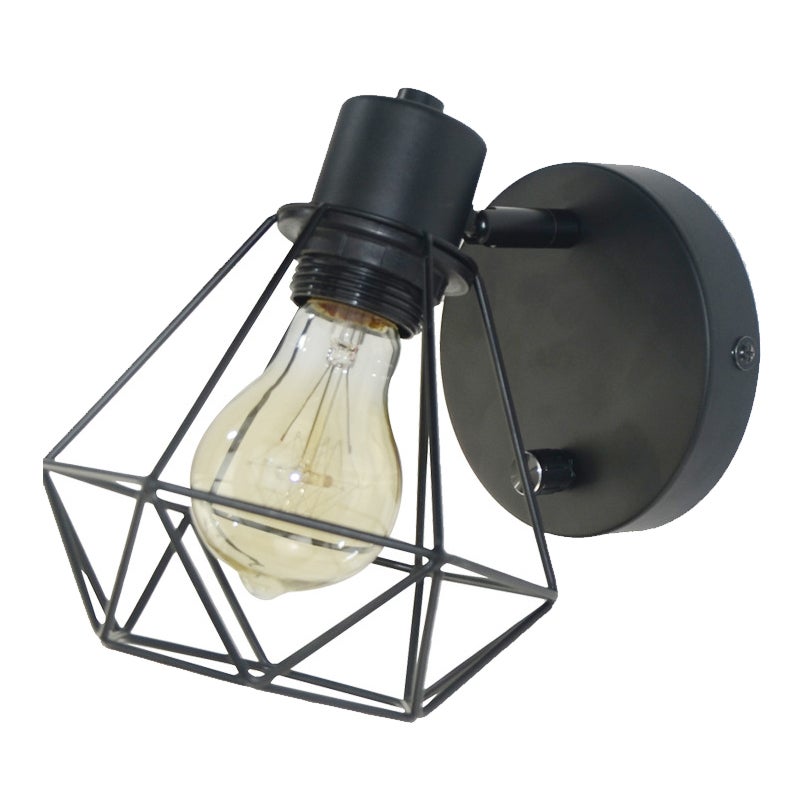 Przemysłowa lampa ścienna, metalowa lampa ścienna w stylu vintage, dekoracyjne oprawy oświetleniowe z regulowanym kątem, lampa ścienna E27