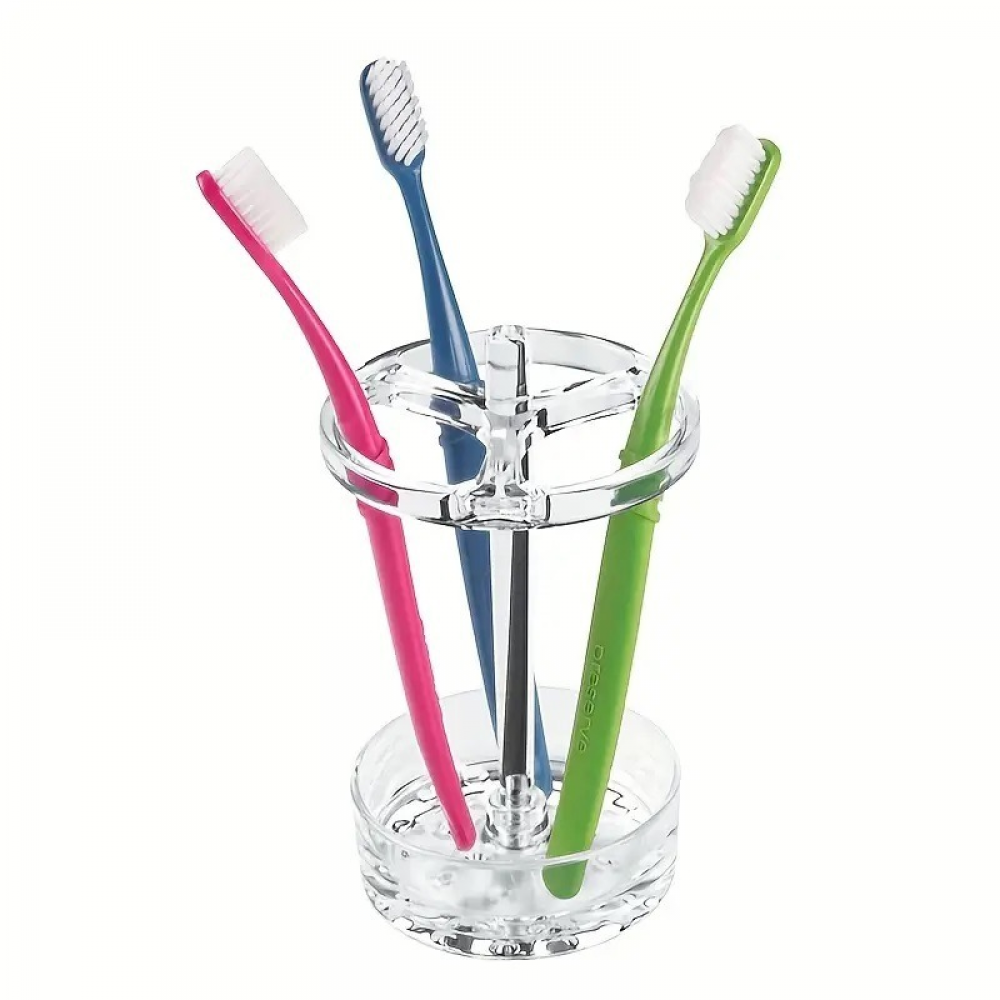 Uchwyt na szczoteczkę do zębów do łazienki, plastikowy uchwyt na szczoteczki, prosty i elegancki stojak, przezroczysty