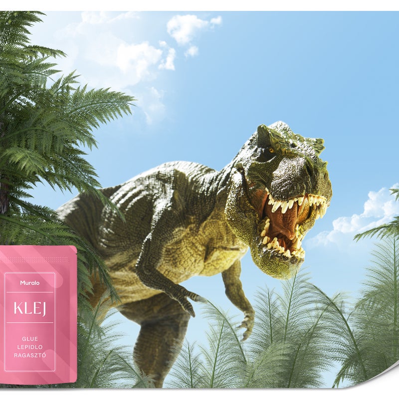 FOTOTAPETA DZIECIĘCA GROŹNY DINOZAUR NATURA TAPETA MŁODZIEŻOWA 3D 400x280