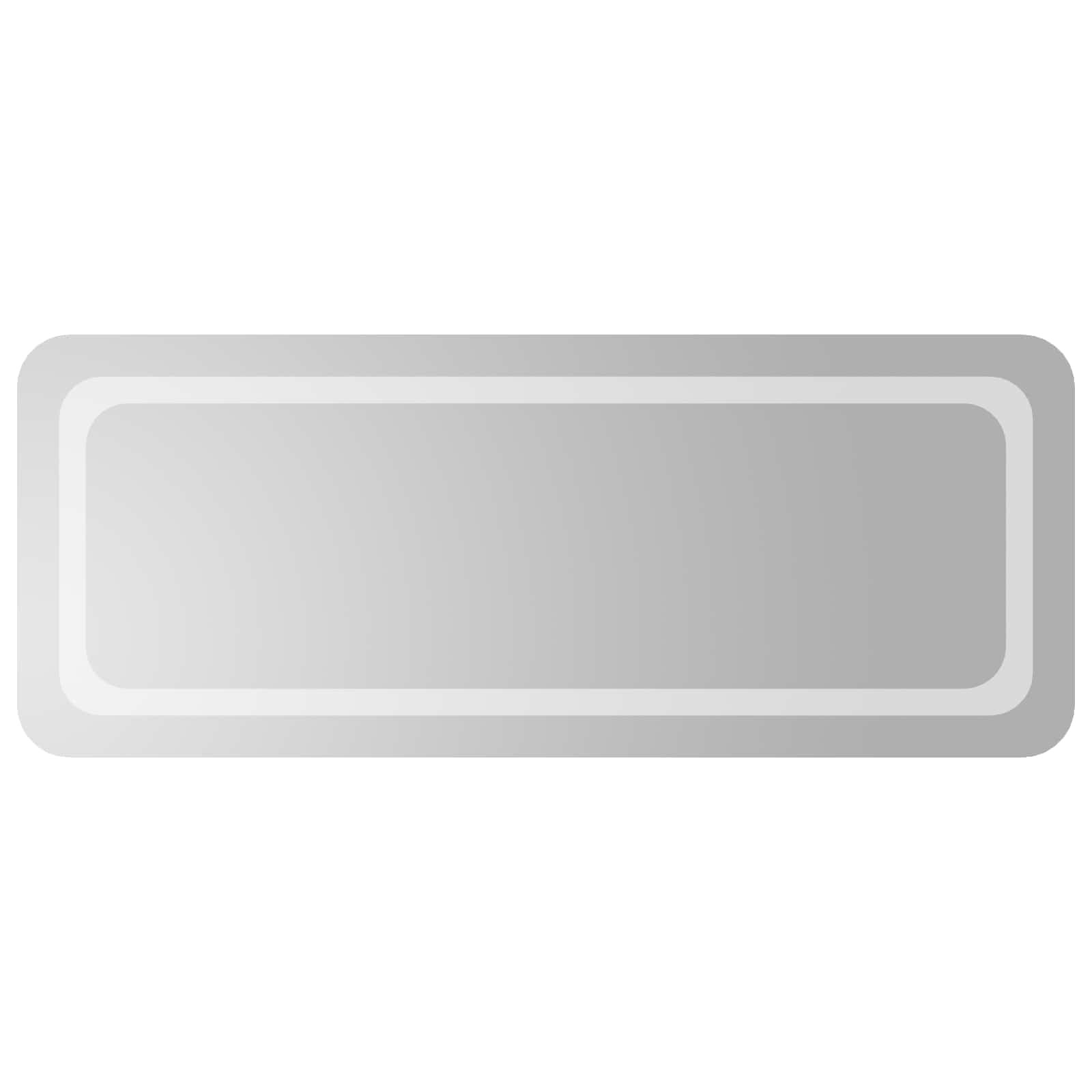 Lustro Łazienkowe LED 100x40 cm Przezroczyste ze Szkła Hartowanego