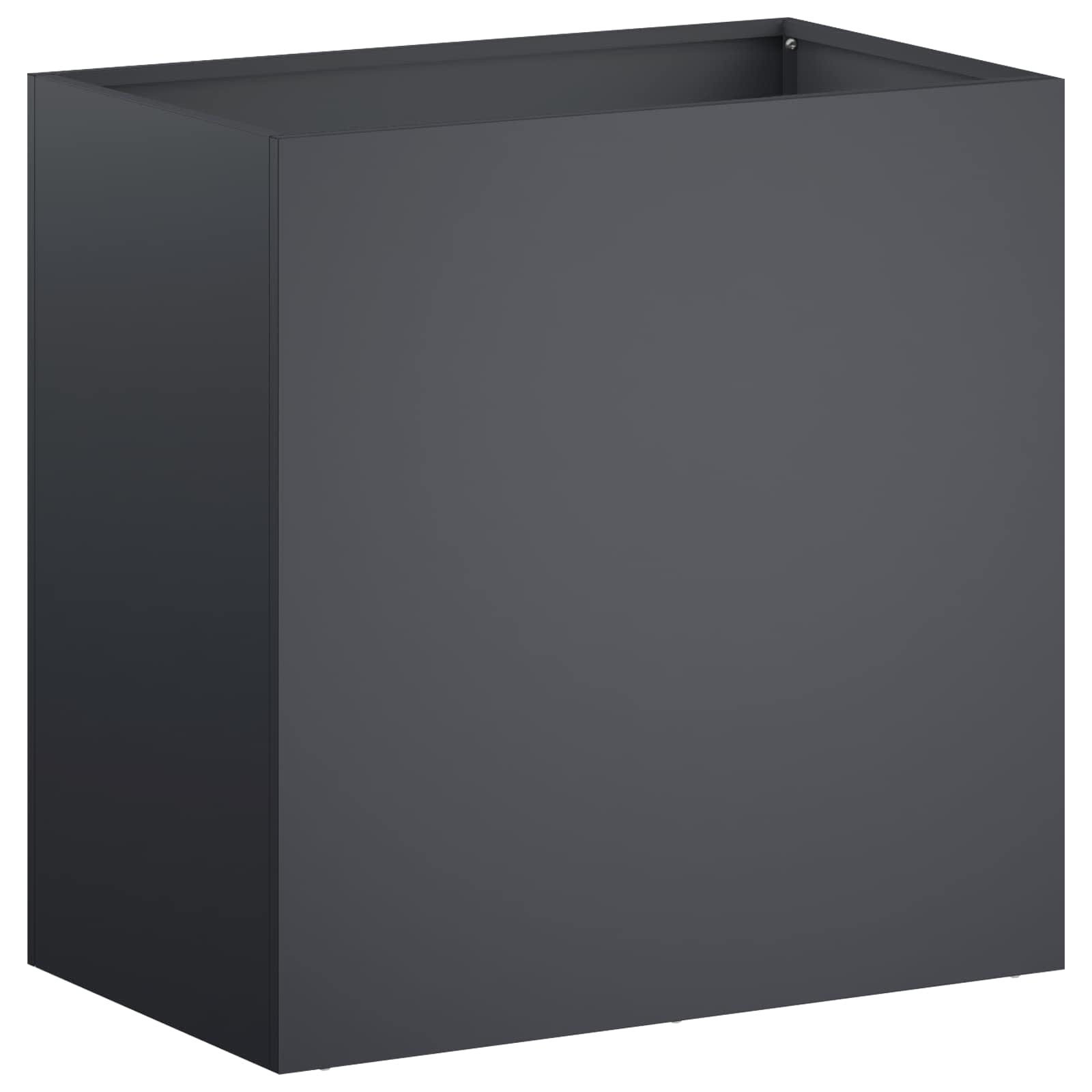 Donica Ogrodowa Stalowa 50x30x40 cm Antracytowa na Taras na Balkon na Zioła