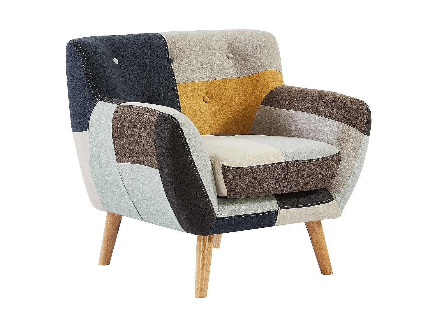 Fotel z tkaniny patchwork SERTI II