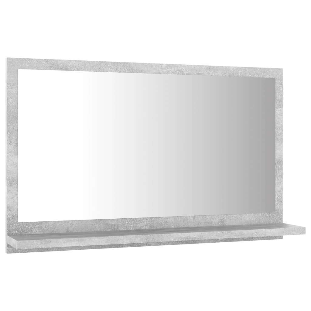 Lustro łazienkowe, szarość betonu 60x10,5x37 cm