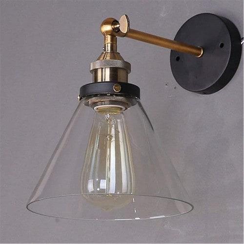 Lampa ścienna w stylu vintage z szkła E27 DIY do kuchni i jadalni (żarówka nie wchodzi w skład zestawu)