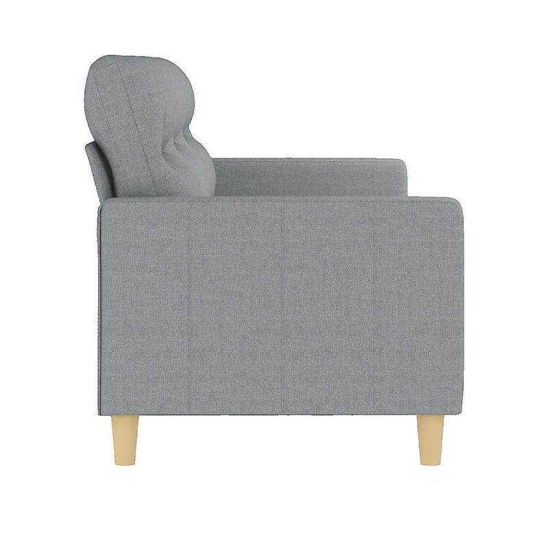 Sofa vidaXL Jasnoszary 3-osobowy Trwała tkanina i solidna metalowa rama
