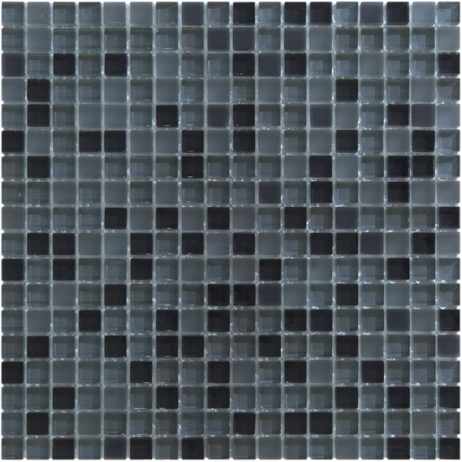 Mozaika szklana na siatce 30x30 cm, trzy odcienie szarości – 3 m² do łazienki i basenu<br>