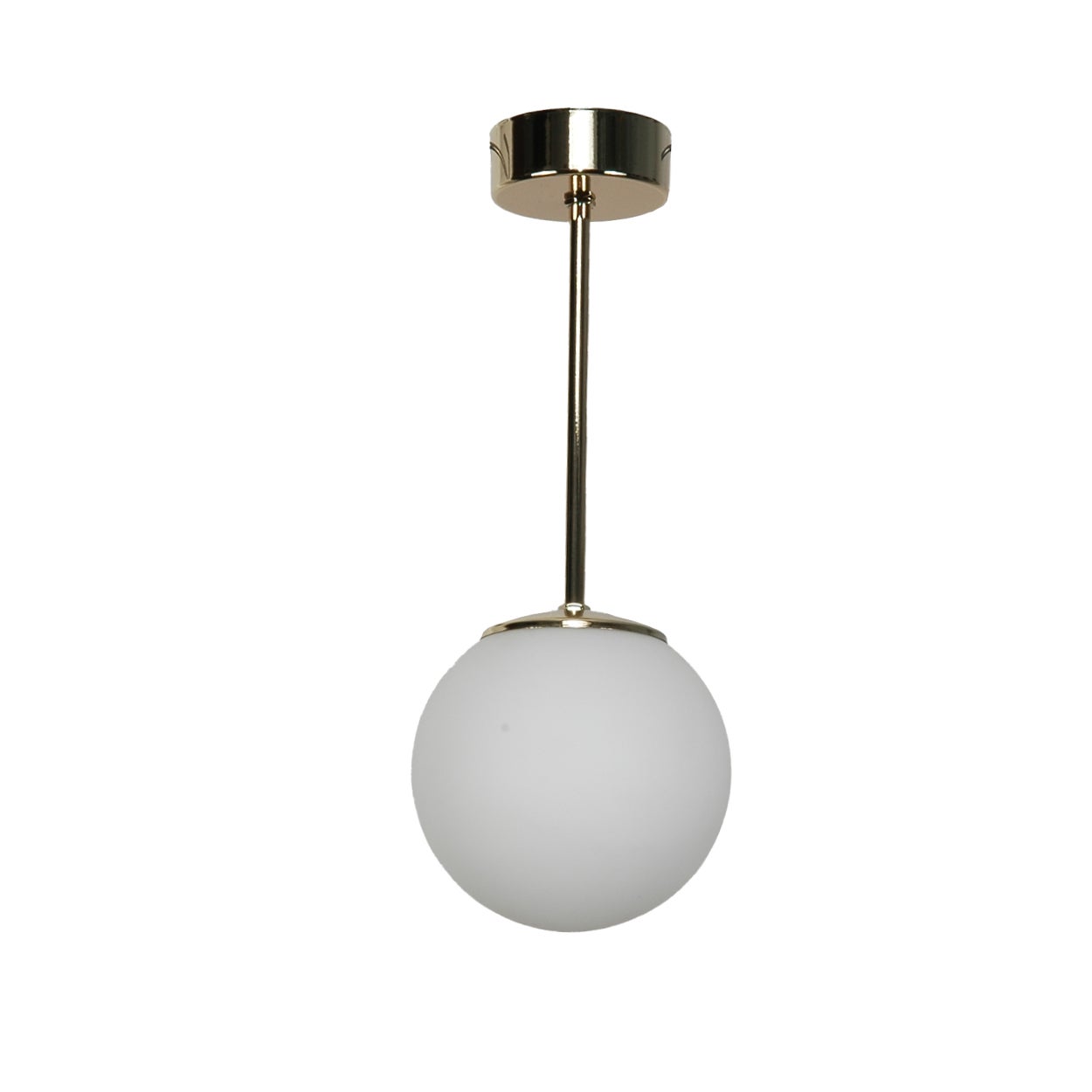 Lampa sufitowa złota pojedyncza TITAN GOLD 1xE14 biały klosz IP20 Edylit