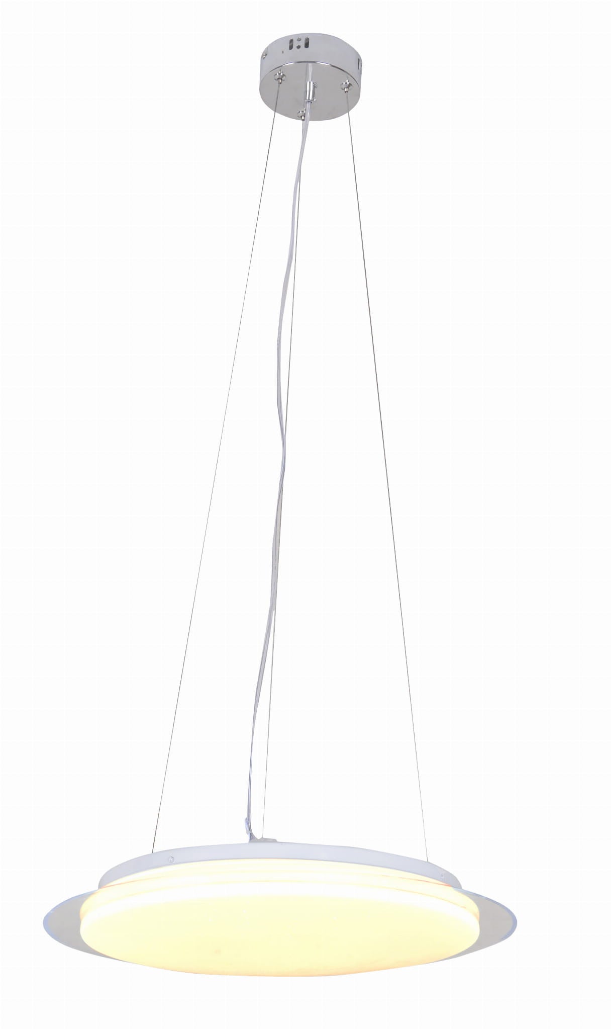 Lampa wisząca DANUA LED 18W chromowana-biała wym: 100 x 45 x 45 cm Candellux
