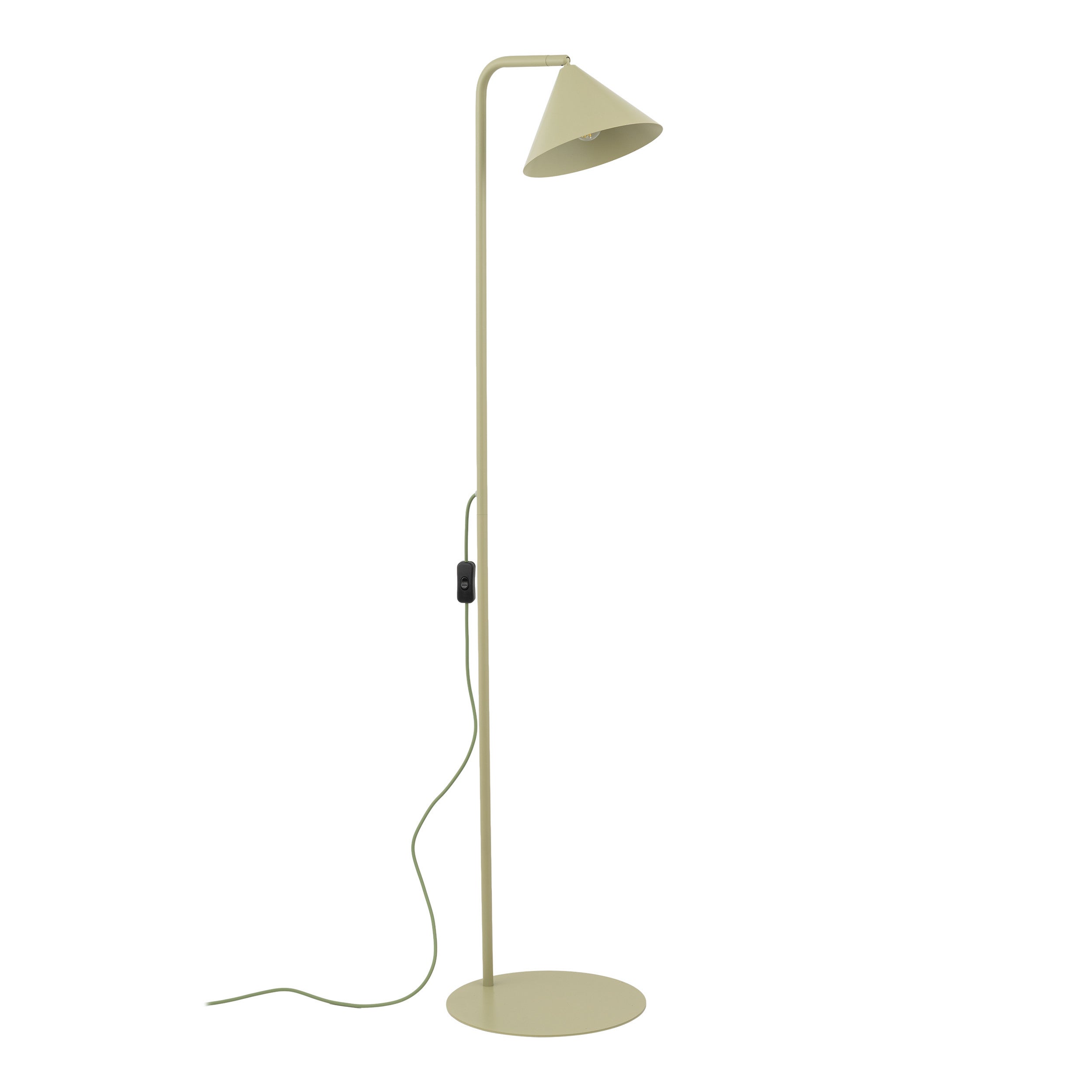 Lampa Stojąca Pistacjowa Stożek Metalowy Tk Lighting Cono E14