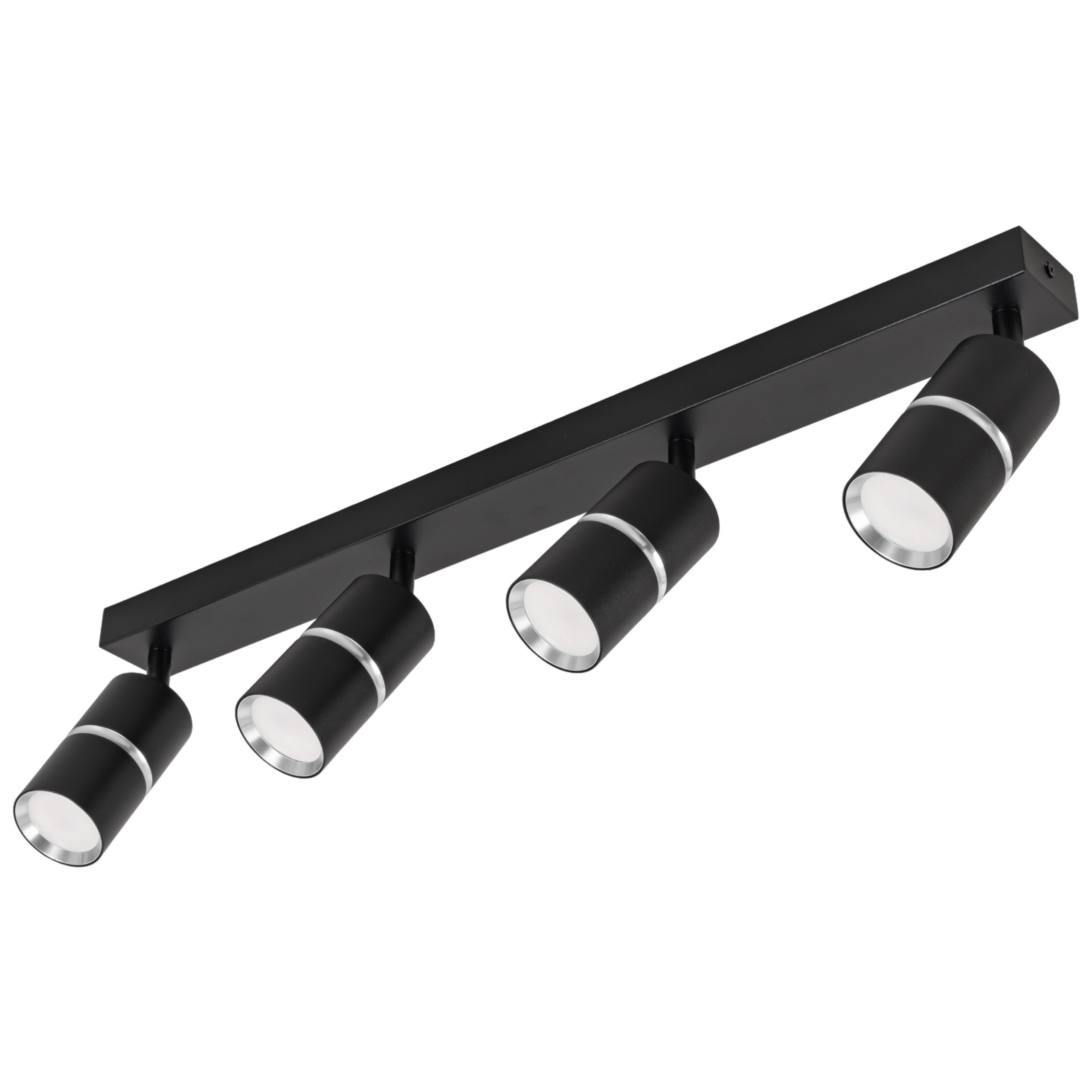 Listwa reflektorowa czarna srebrna LED - Lampa sufitowa 4 x GU10 - Kinkiet natynkowy oprawa halogenowa Tuba - LEDHOFF