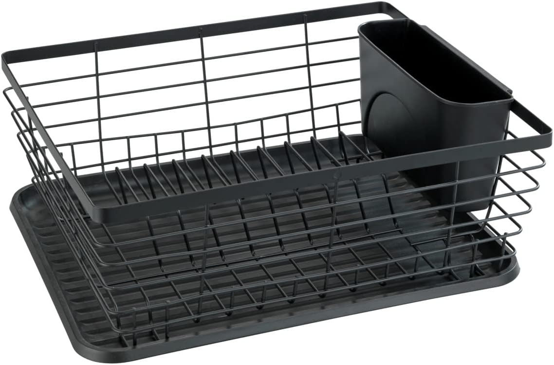 Ociekacz do naczyń 36 x 15 x 30,3 cm | Nowoczesny ociekacz do zlewu | Akcesoria kuchenne | Wyjmowana tacka ociekowa | Łatwe czyszczenie | Metal i pl