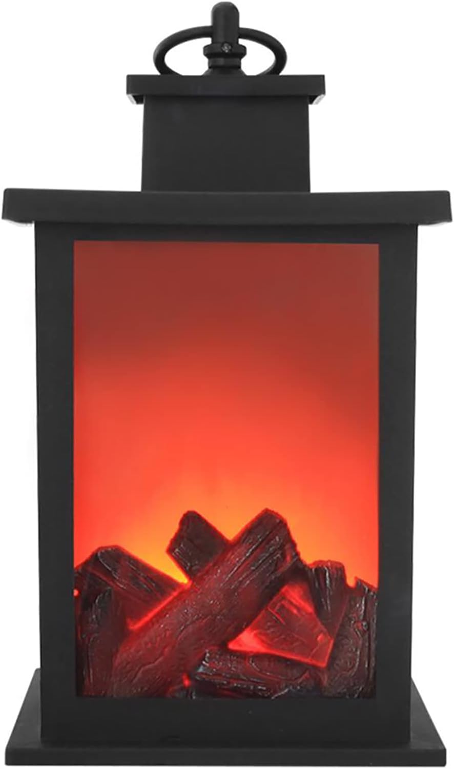 Sztuczna lampa kominkowa - z uchwytem - przenośna, zasilana bateryjnie - dekoracja LED reagująca na dotyk, 18 x 12 x 12 cm