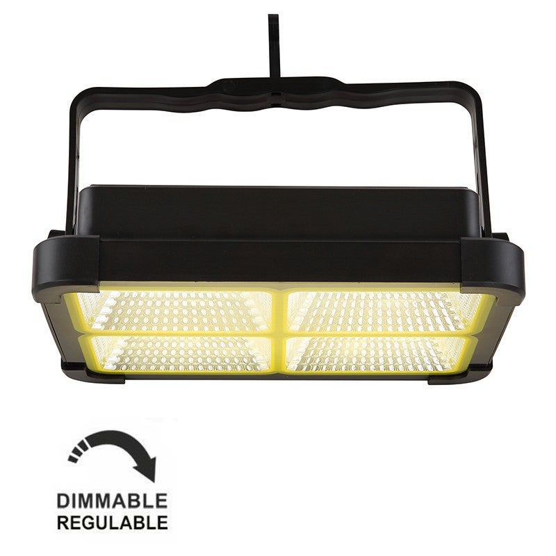 Czarna plastikowa lampa solarna, LED