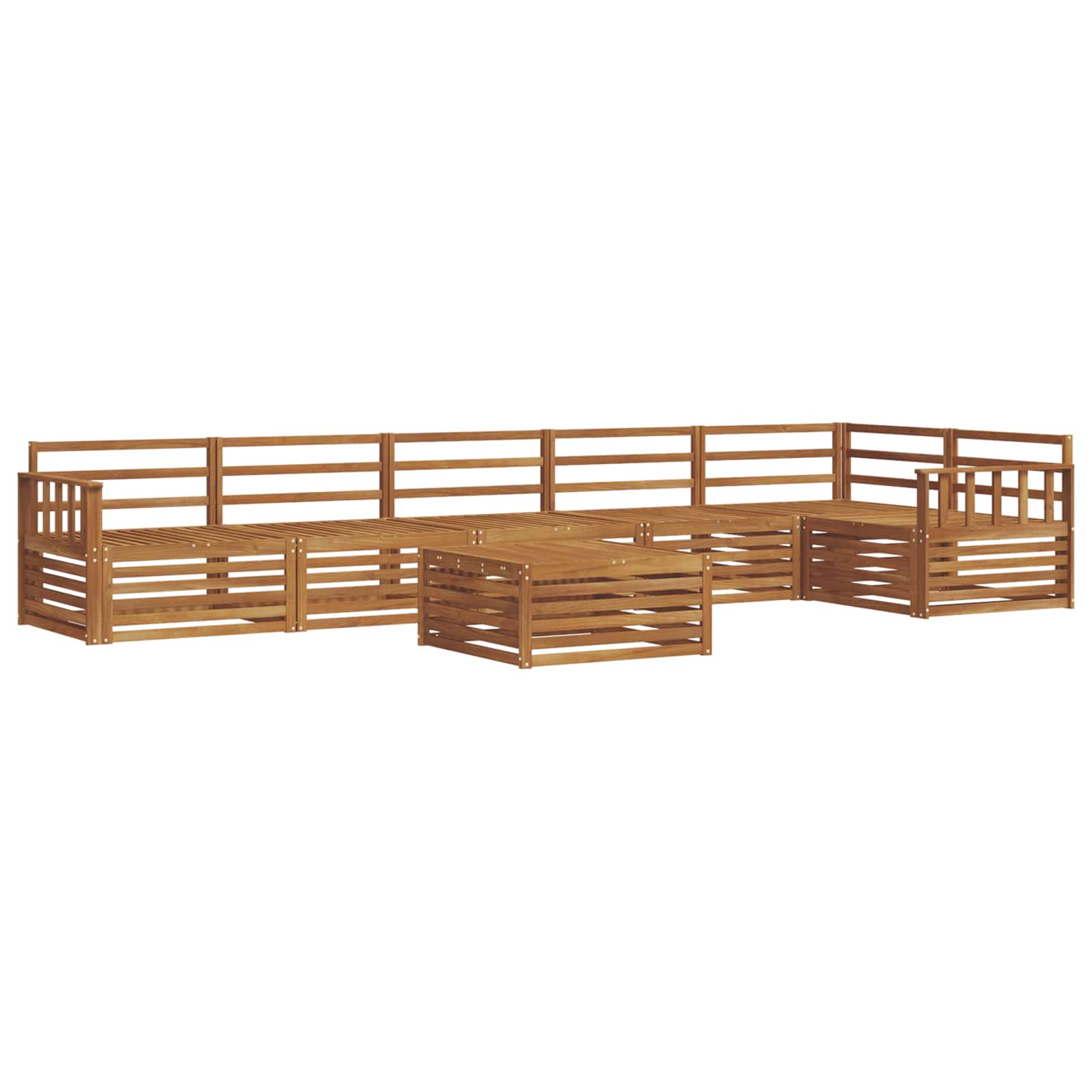 Zestaw sof na zewnątrz 7 pcs Naturalny