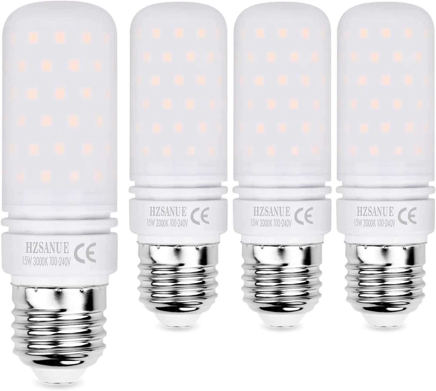Żarówki LED 15 W, odpowiedniki żarówek żarowych 120 W, 1500 lm, 3000 K, ciepła biel, E27, opakowanie 4 szt. [klasa energetyczna E]