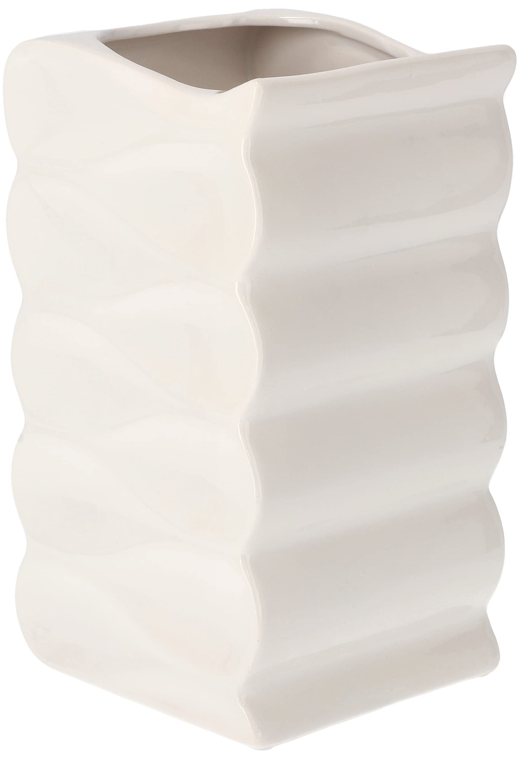 Doniczka ceramiczna donica osłona 26 cm biała - KOTARBAU