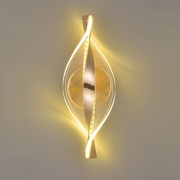 Lampa Ścienna do Sypialni 30cm - Współczesny Design Spiralny - Ciepłe Światło 3000K - Akrylowa Lampka Nocna - Oświetlenie Ambiance - 1 sztuka