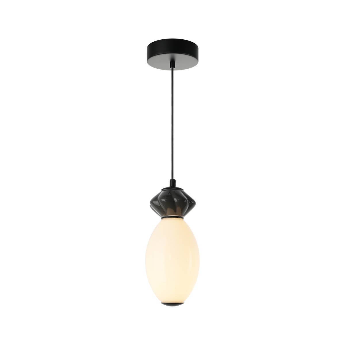 Lampa wisząca BALOS LED 7W Ciepła biel 760lm czarna matowa wym: 157 x 12 x 12 cm Italux