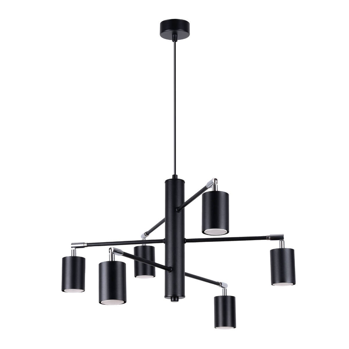 Lampa wisząca nowoczesna czarna LEMMI 6xGU10 10W SL.1207 Sollux Lighting