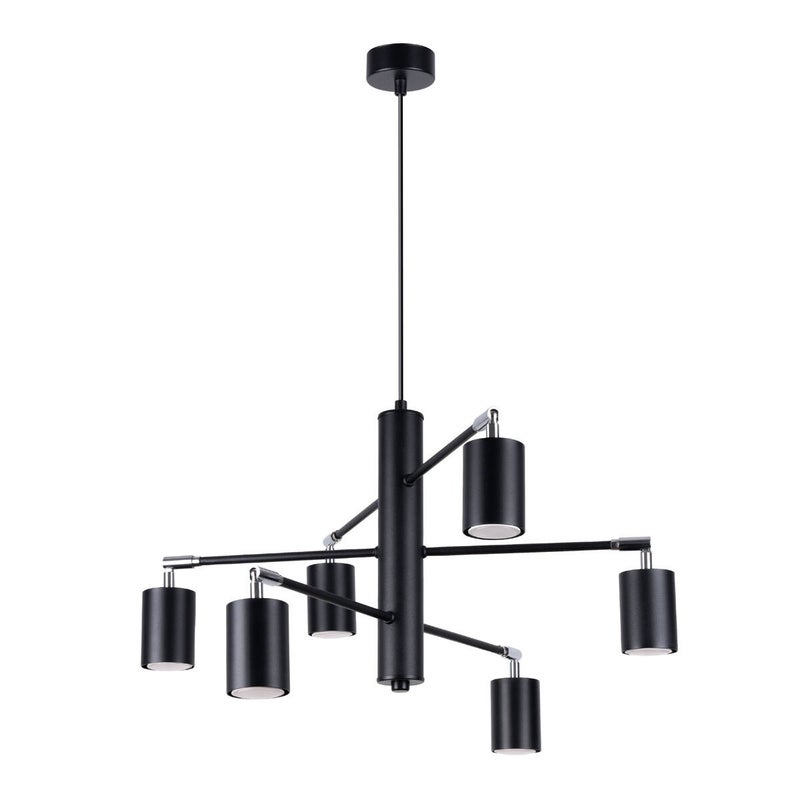 Lampa wisząca nowoczesna czarna LEMMI 6xGU10 10W SL.1207 Sollux Lighting