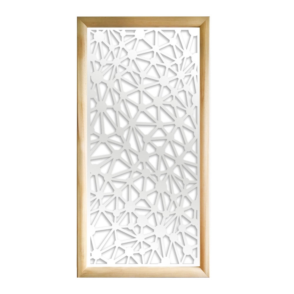 ATOM - Prostokątne moduły dekoracyjne z drewna i PVC - Rozmiar 47x94 cm - Grubość 47 mm - Kolor wewnętrzny BIAŁY