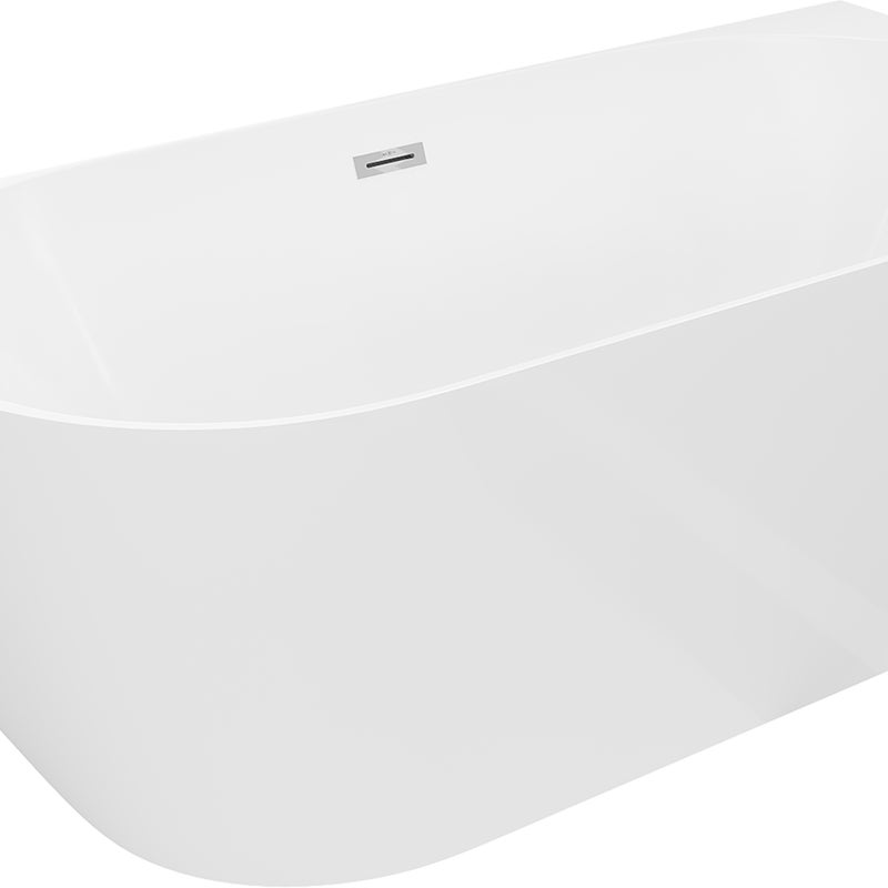Mexen Oval Slim wanna wolnostojąca przyścienna 170 x 80 cm, biała, przelew chrom - 52661708000-01