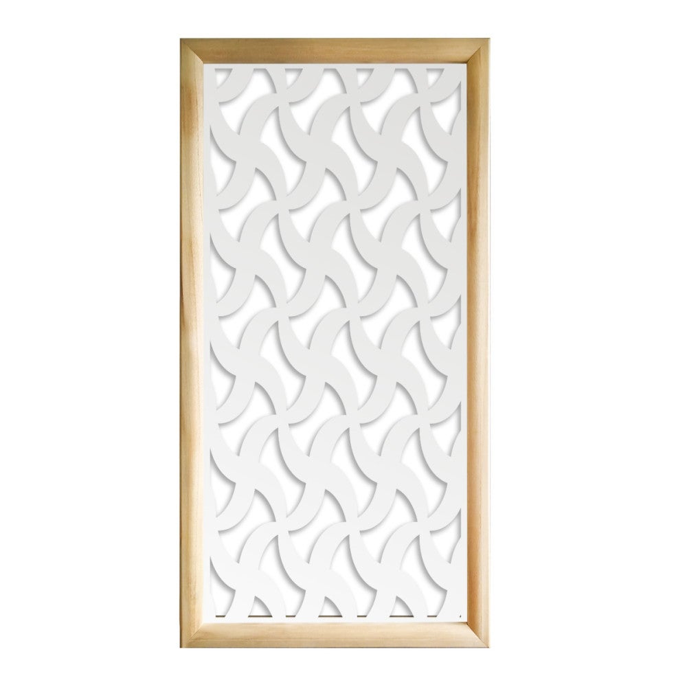 NINJA - Prostokątne moduły dekoracyjne z drewna i PVC - Rozmiar 47x94 cm - Grubość 47 mm - Kolor wewnętrzny BIAŁY