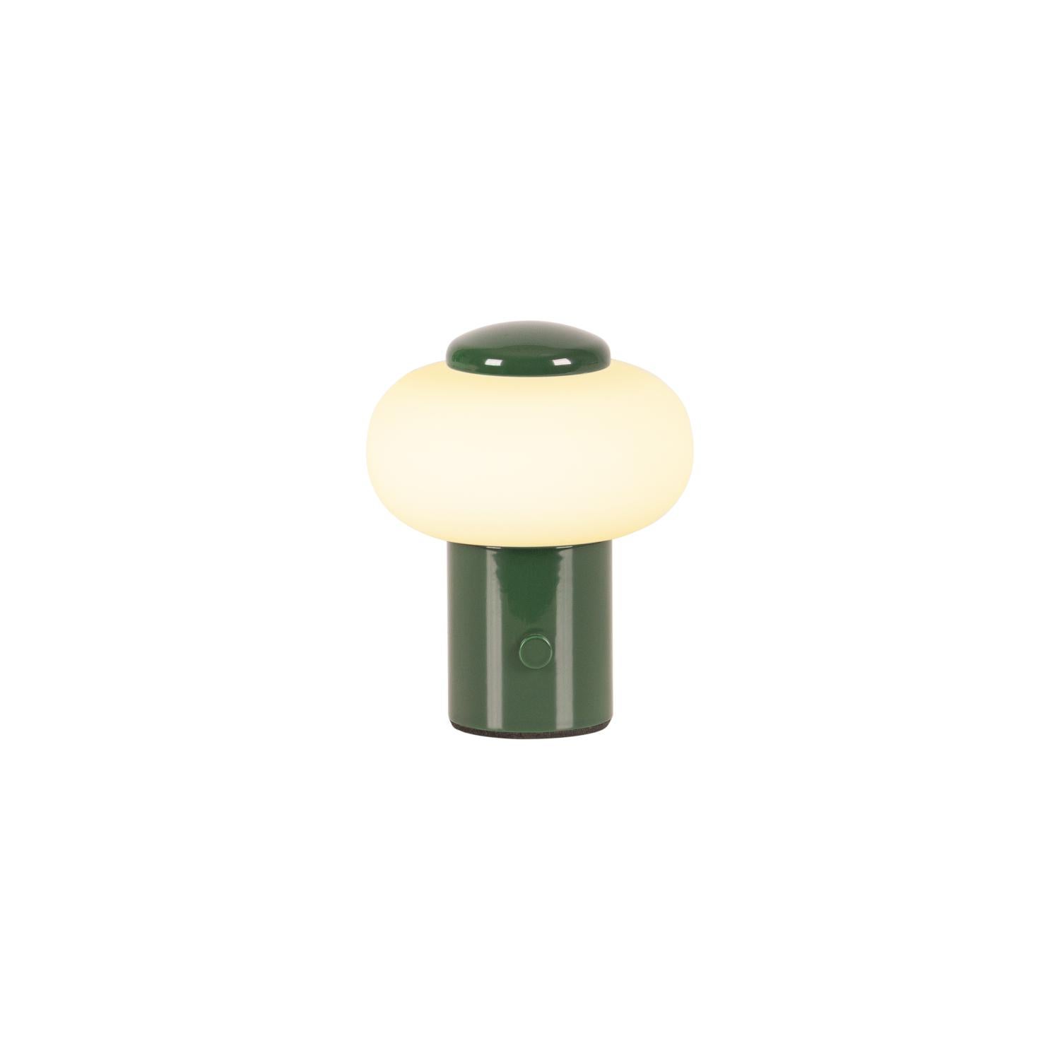 Lampa stołowa LED GUSTAV zielona 0.8W ciepła 60lm szkło wym:9,5x8x8cm IP20 Lucide
