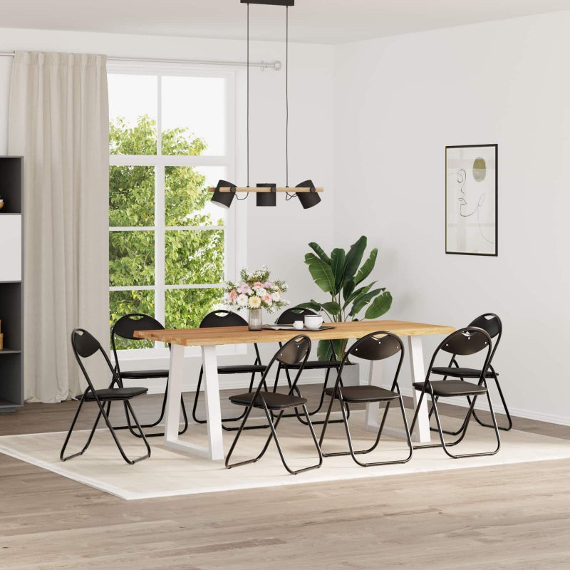 Krzesło składane 8 pcs Czarny 48 x 43,5 x 81 cm vidaXL