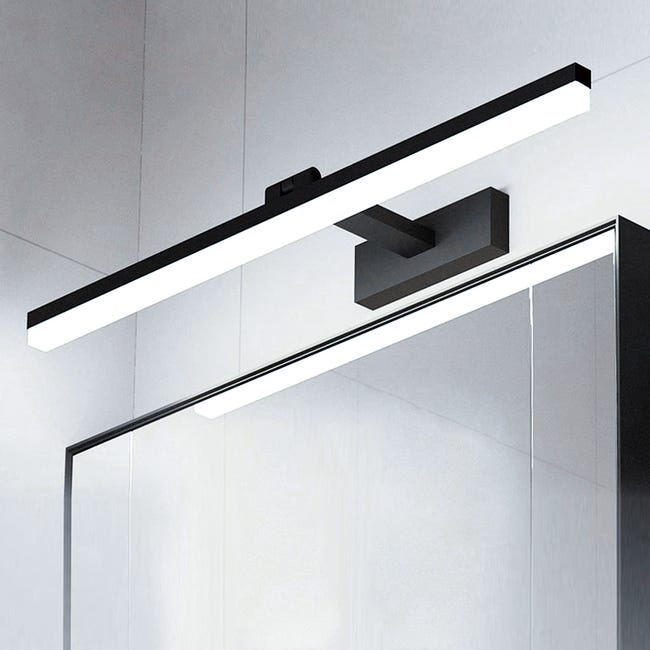 Oświetlenie lustra łazienkowego LED 60 cm, oświetlenie ścienne LED, oświetlenie obrazu, regulowany kąt 180°, białe światło (12 W)