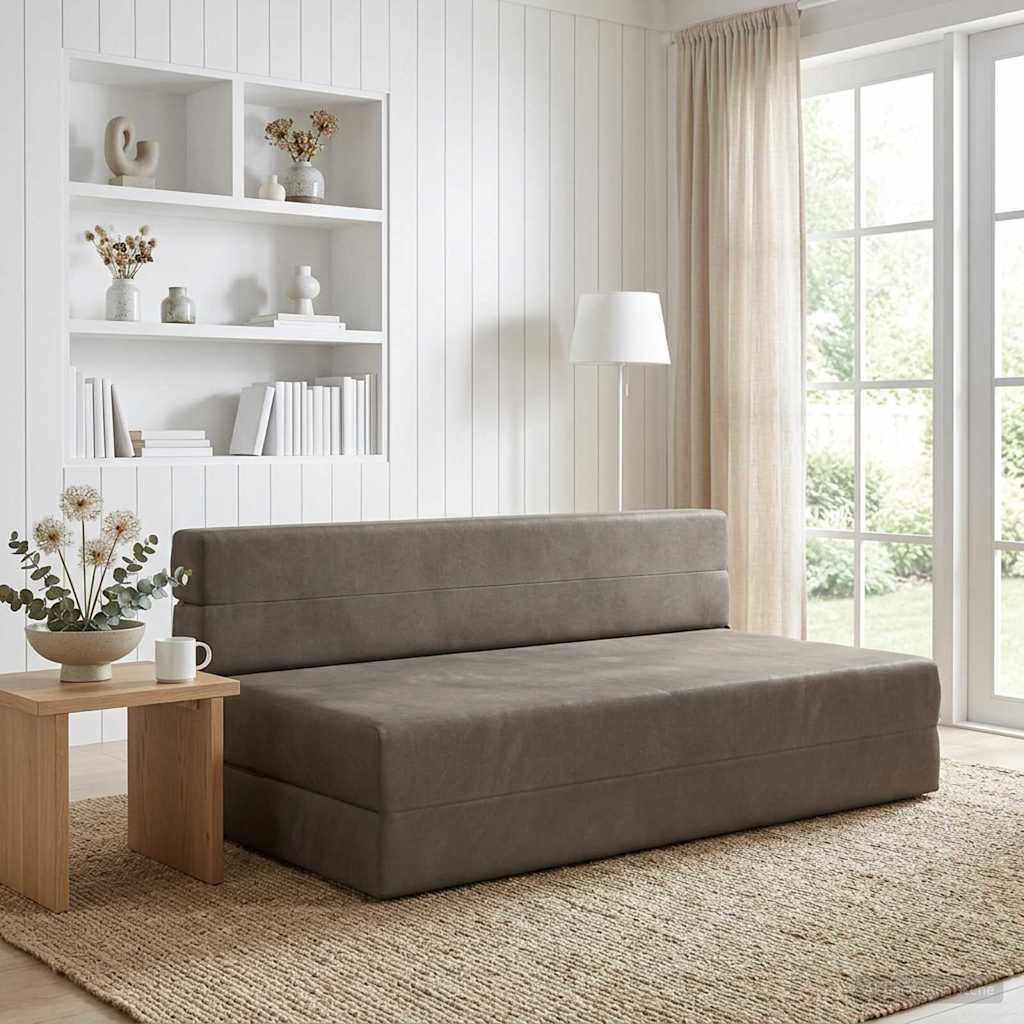 Składana Sofa Łóżko jasnoszary 152 x 86,5 x 60 cm tkanina vidaXL