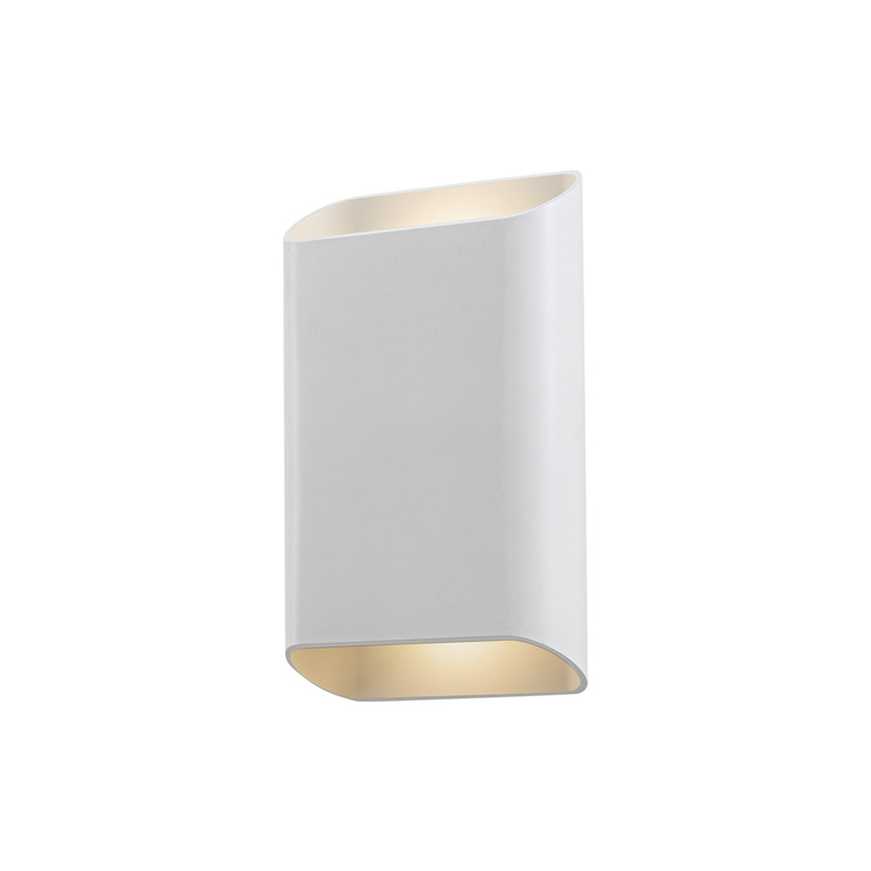 Kinkiet LED PLAK 14W IP65, podwójna emisja, 3000K CRI90, wykończenie metaliczne, białe - Rossini Group Interior Design Lighting