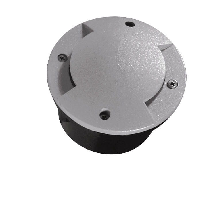 Lampa gruntowa najazdowa Roger okrągła szara LED 1W 6000K IP66 wym: 7 x 10 x 10 cm metal Kanlux
