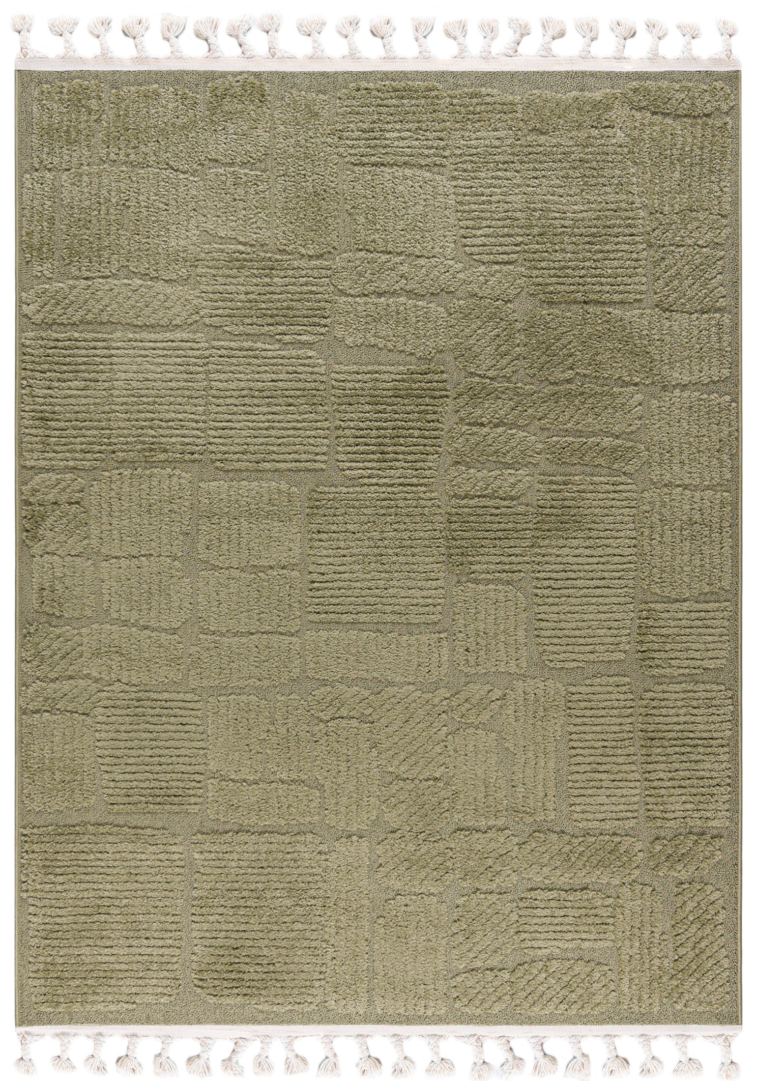 Dywan Wewnętrzny Pisa Ortica Prostokąt Mazovia 140x200 cm Zielony Motyw Geometryczny 1 szt.