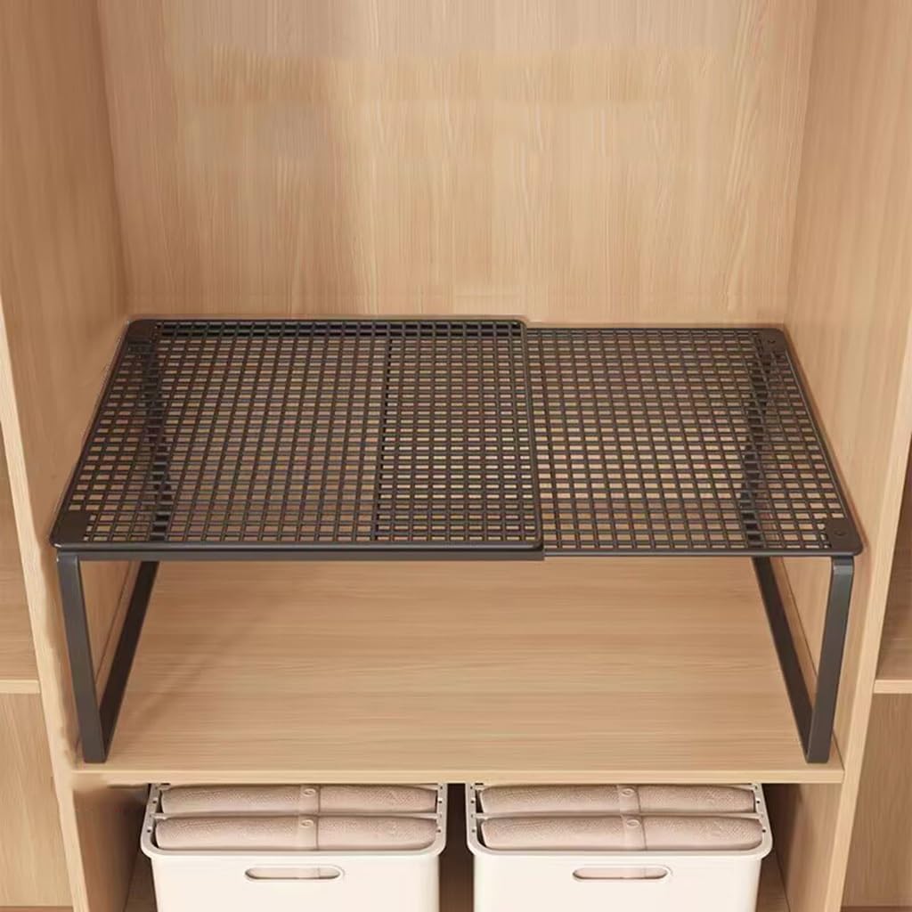 (szer. 27*wys. 22*dł. 50-85 cm) Wielopoziomowy, wysuwany organizer do szafek – uniwersalny do szaf, kuchni i szafek na buty, wykonany z wytrzymałego m