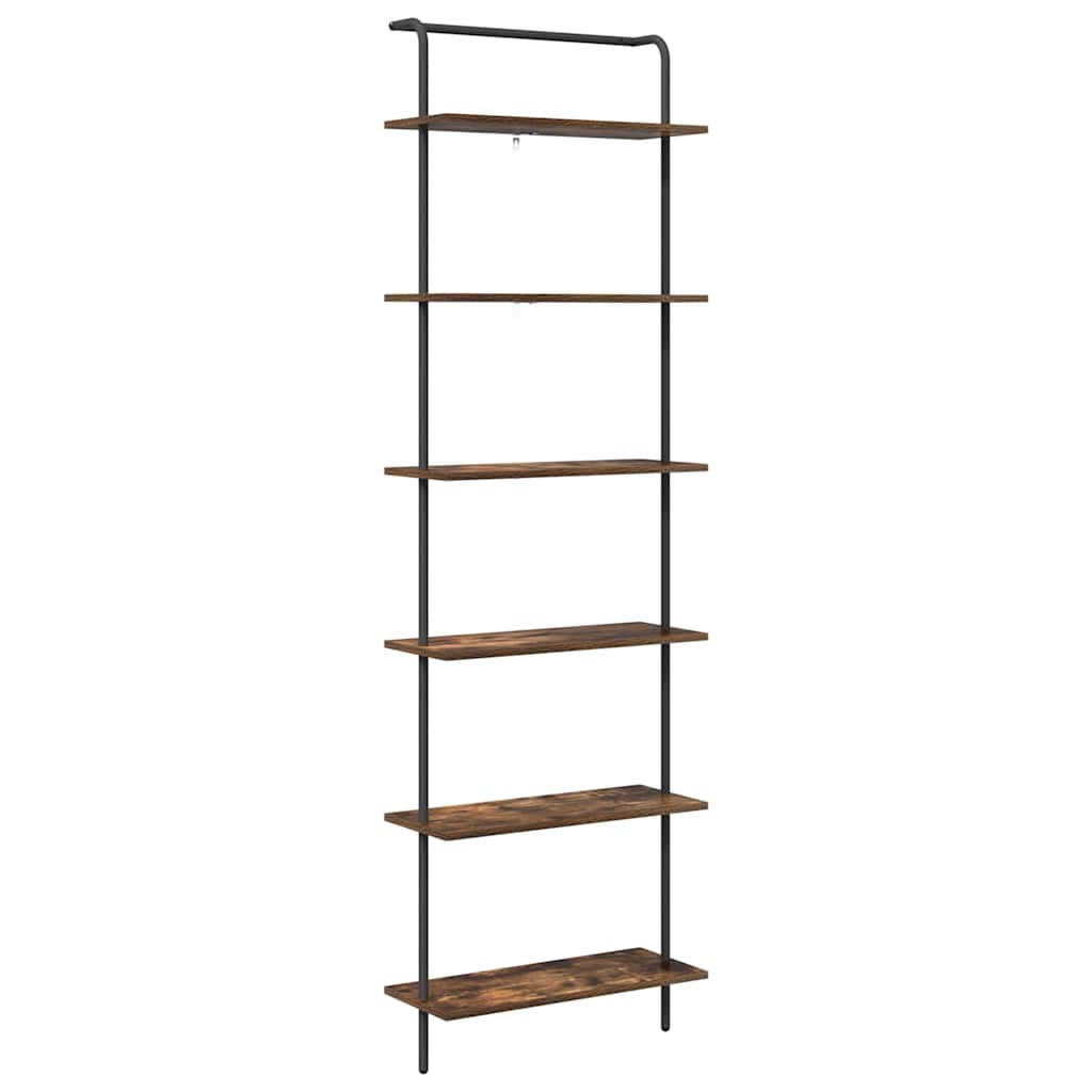 Półka na książki 6 poziomy 60 x 24 x 203 cm Drewno inżynieryjne