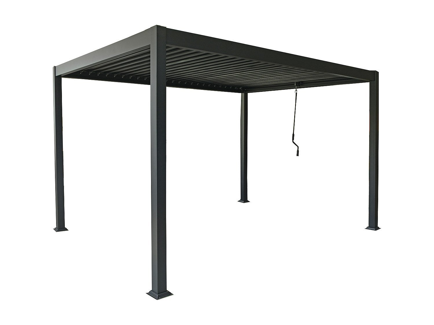 Pergola bioklimatyczna wolnostojąca z otwieranym dachem - 12 m² - antracytowy - AMALFI