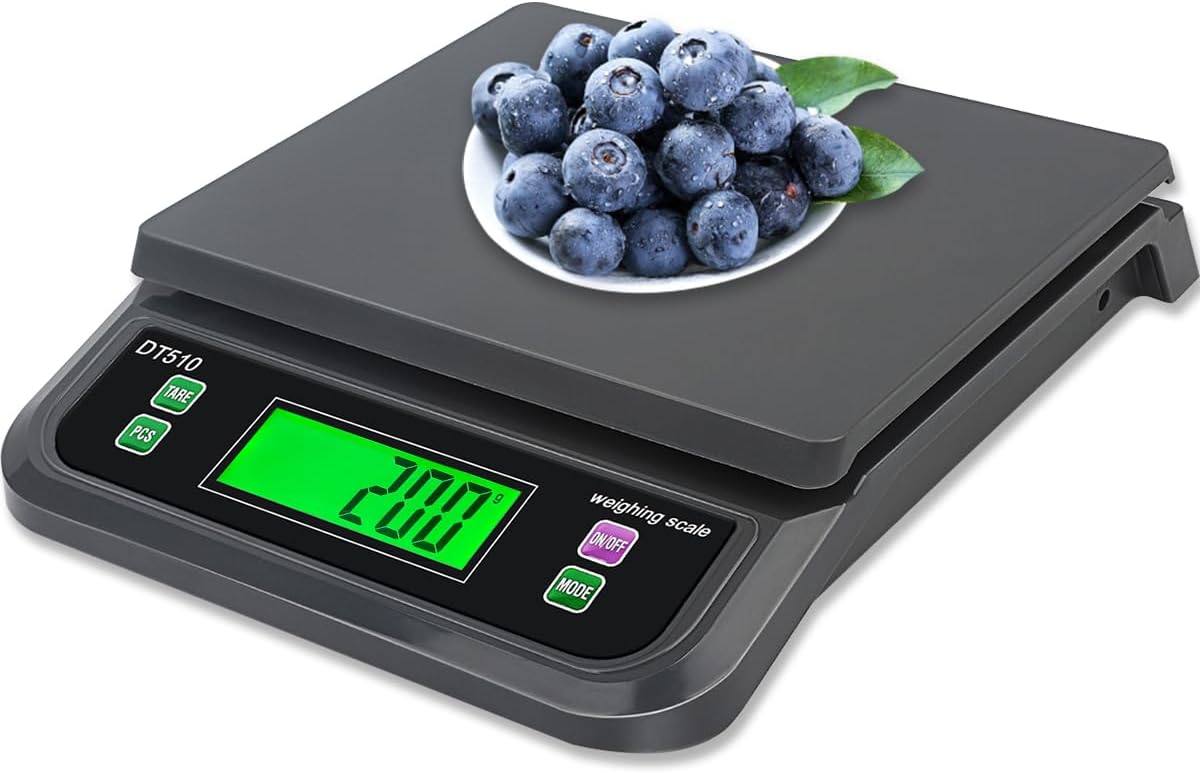 Waga kuchenna, waga spożywcza 30 kg/1 g, precyzyjna waga kuchenna z funkcją PCS i tarowania, kuchenna waga kuchenna, 6 jednostek