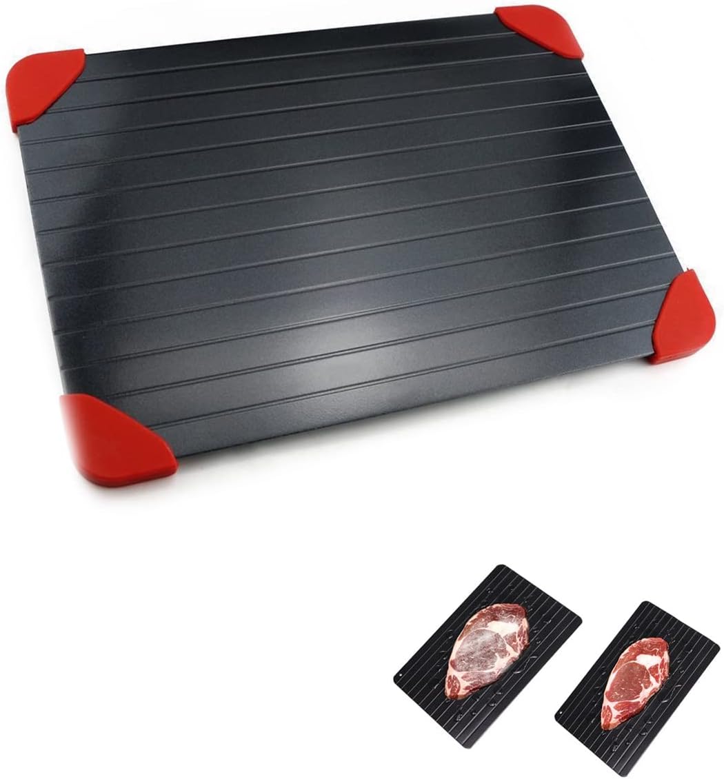 Szybka deska do rozmrażania mięsa, szybka aluminiowa taca do rozmrażania, rozmrażacz do zamrożonego mięsa, 35,5 x 20,8 cm