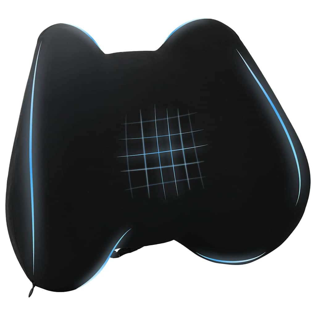 Poduszka pod plecy Czarny Pianka z pamięcią 40 x 32 x 13 cm vidaXL