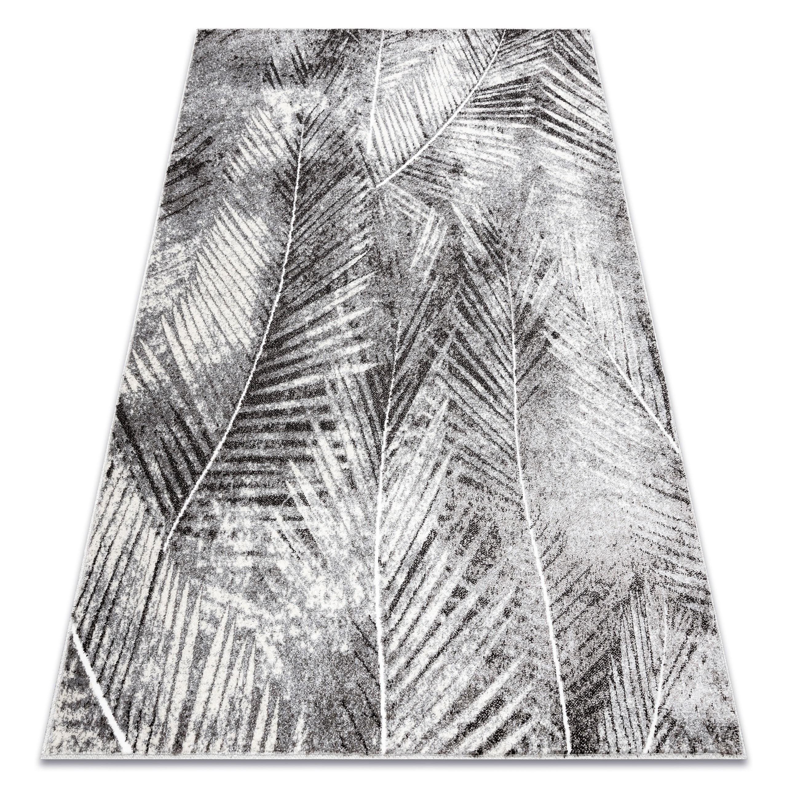 Dywan MATEO 8035/644 Nowoczesny liście palmy - strukturalny szary 80x150 cm