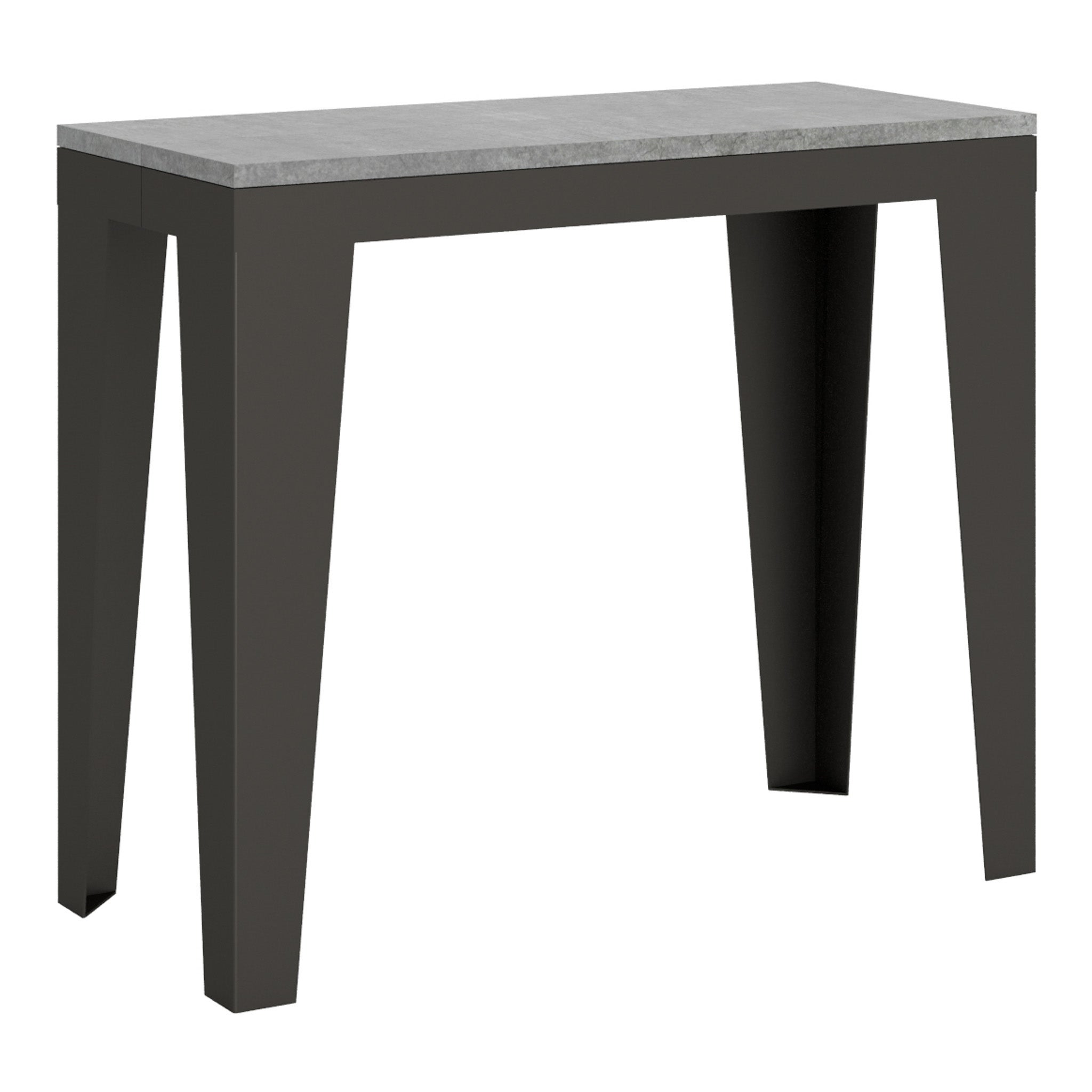 Mesa consola de cemento Flame Evolution de 90x40 cm, extensible hasta 3 metros.