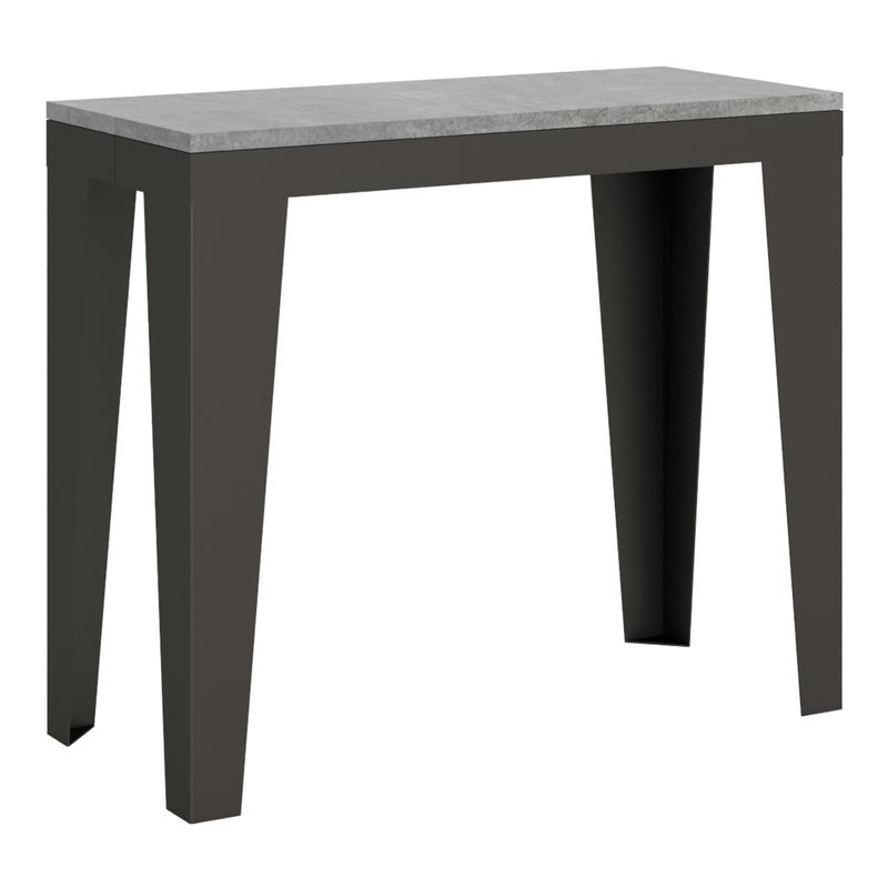 Mesa consola de cemento Flame Evolution de 90x40 cm, extensible hasta 3 metros.