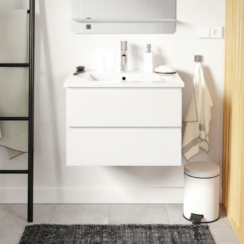 Zestaw umywalkowy 60 cm z blatem ceramicznym i baterią chromowaną SORRENTO