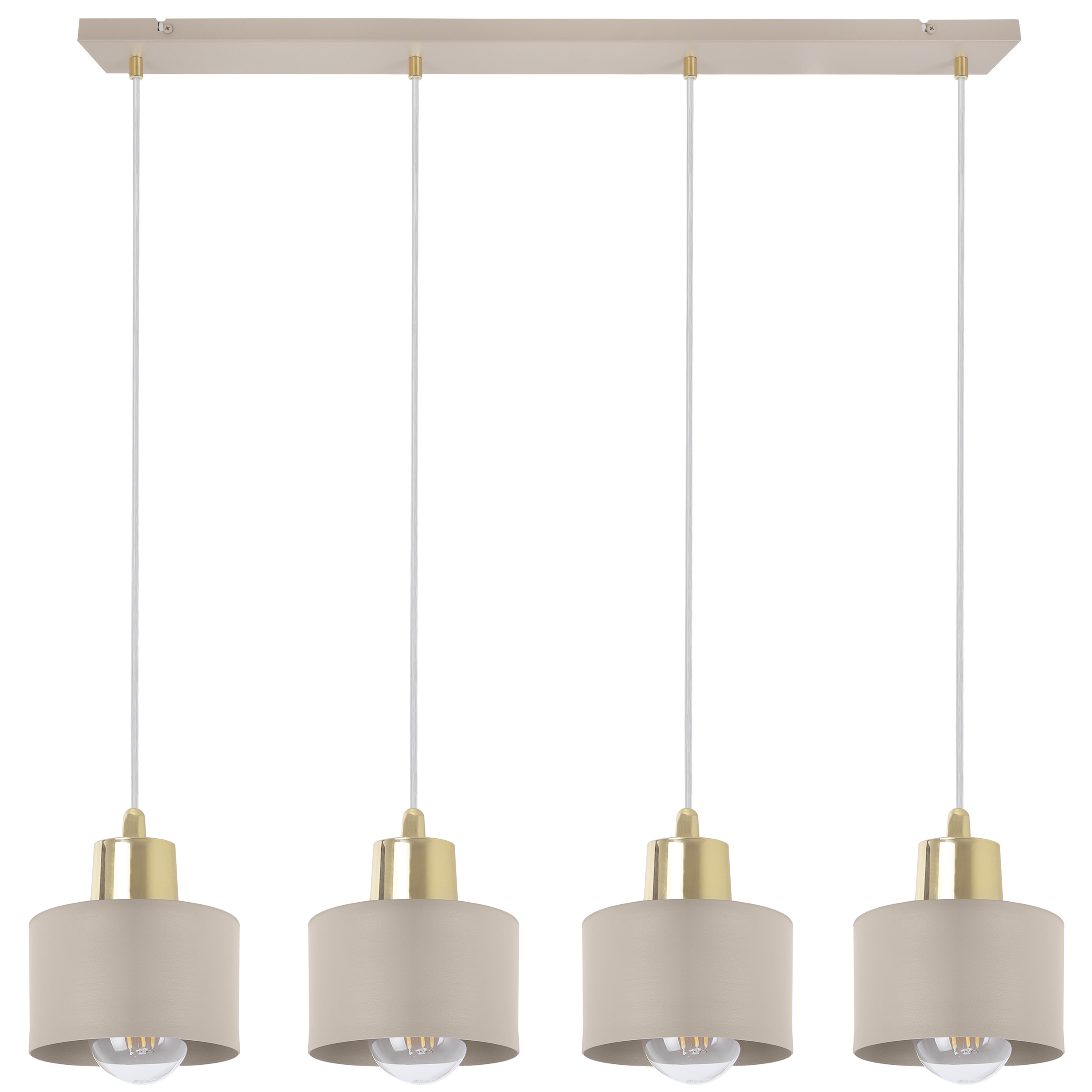 Lampa sufitowa wisząca Light Home LH Panta 4x E27 kaszmirowy/złoty