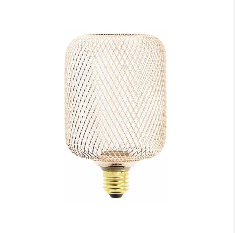 Next Glow Dekoracyjna żarówka Biała metalowa klatka Cylindryczna Żarówki LED 3,5 W Odpowiednik 20 W Żarówka LED E26 Podstawa, Ściemnialna